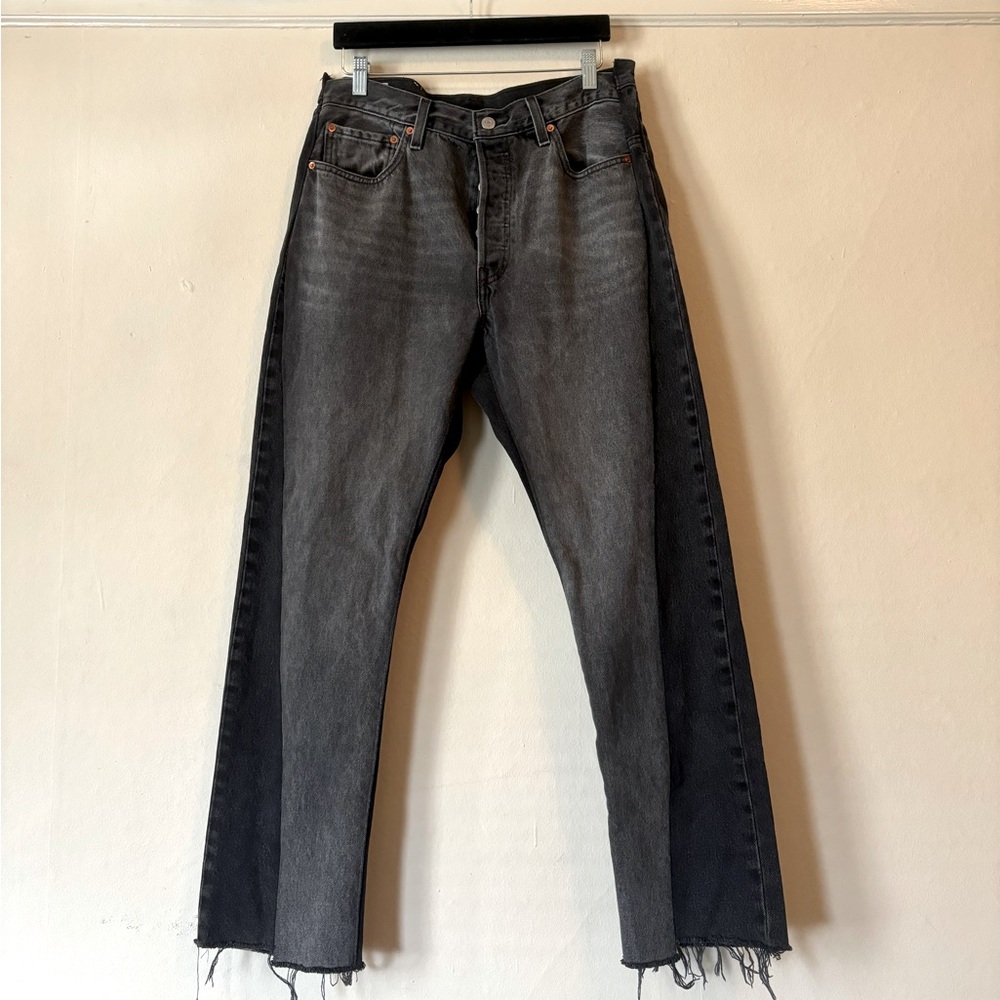 Levi's Two-Tone Black and Charcoal Straight-Leg Jeans